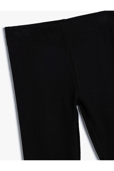 Basic leggings with elastic waistband. - 9