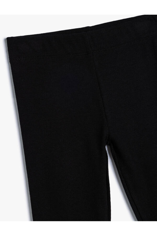 Basic leggings with elastic waistband. - 6