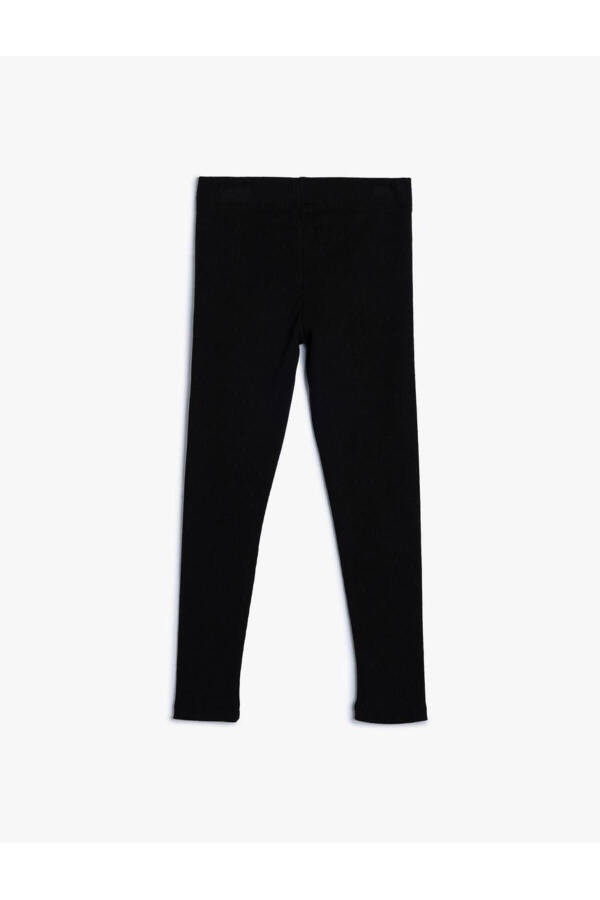 Basic leggings with elastic waistband. - 2