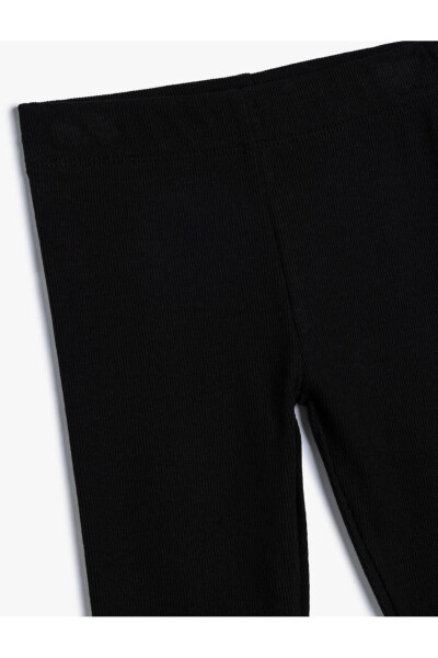 Basic leggings with elastic waistband. - 3