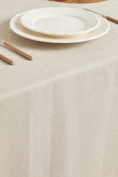 Basic linen tablecloth - Light beige - 9