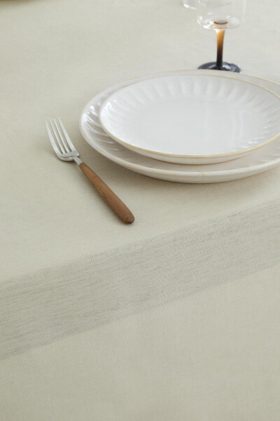 Basic linen tablecloth - Light green - 11