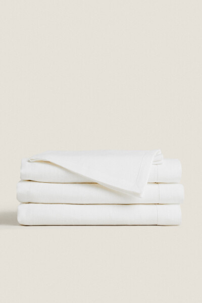 Basic linen tablecloth - White - 8