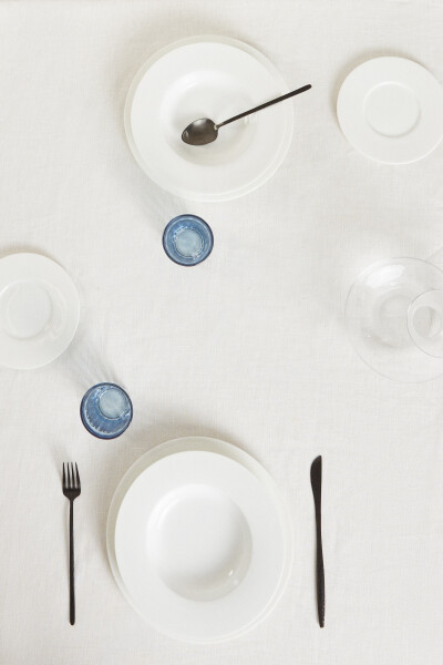 Basic linen tablecloth - White - 4