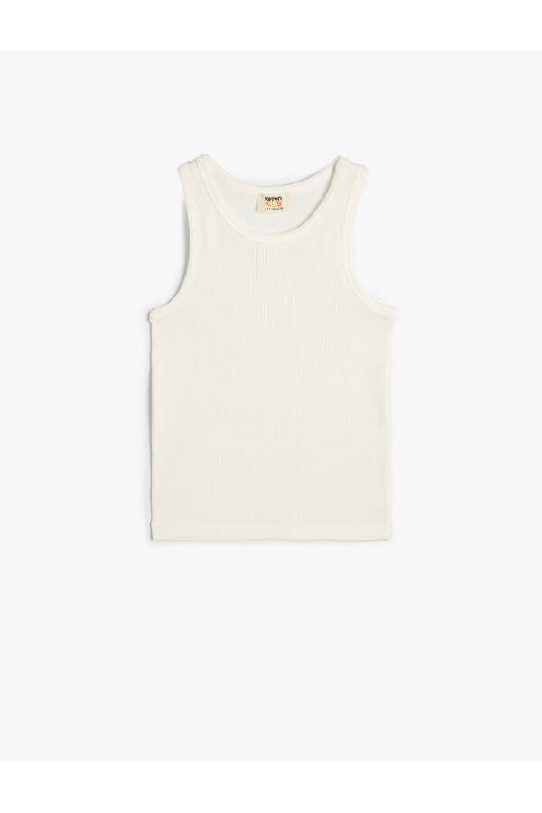 Basic Sleeveless Ribbed Cotton Tank Top - 4