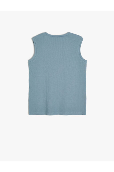 Basic Sleeveless Ribbed Cotton Tank Top - 5