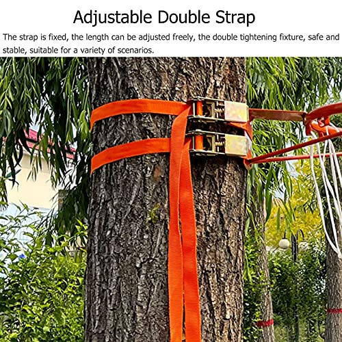 Basketball Hoop YXX - Outdoor Basketball Rim and Goals for Adults & Kids with 2 Strap, 18 Inch Replacement for Tree, Pole Mount, Pool & Basketball Court (Color: Black, Size: Single Ring) - 4