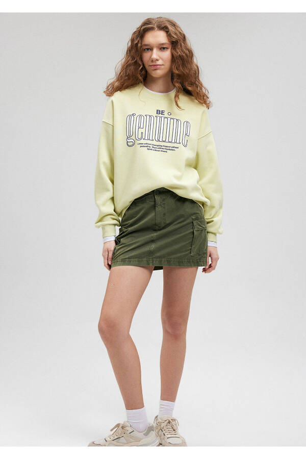 Baskılı Sarı Sweatshirt 1S10079-71317 - 16