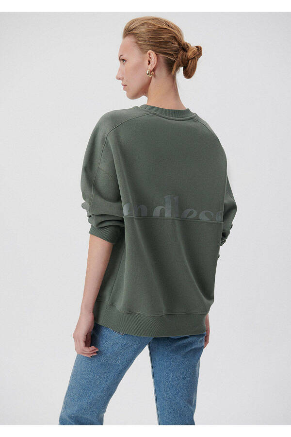 Baskılı Yeşil Sweatshirt 1s10015-70123 - 13