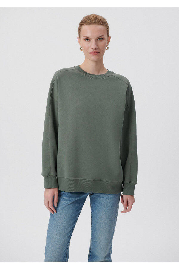 Baskılı Yeşil Sweatshirt 1s10015-70123 - 15