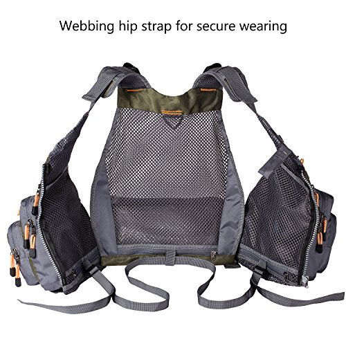 BASSDASH Strap Fishing Vest Adjustable for Men and Women, for Fly Bass Fishing and Outdoor Activities - 6