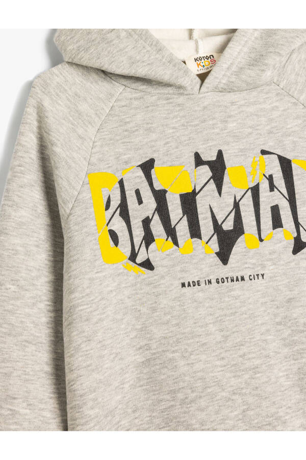 Batman Kapşonlu Sweatshirt Lisanslı Uzun Kollu Şardonlu - 6