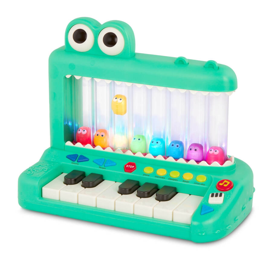 Battat Croco Pop Piano Toy Keyboard with Songs Sounds Lights, Baby and Toddler Toys - 10