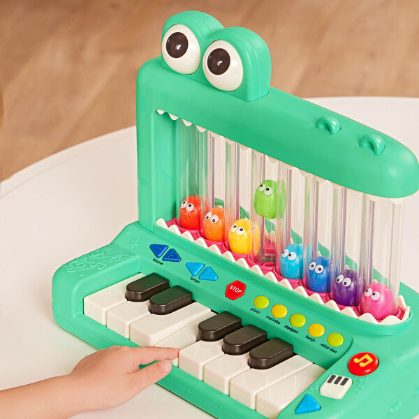 Battat Croco Pop Piano Toy Keyboard with Songs Sounds Lights, Baby and Toddler Toys - 14