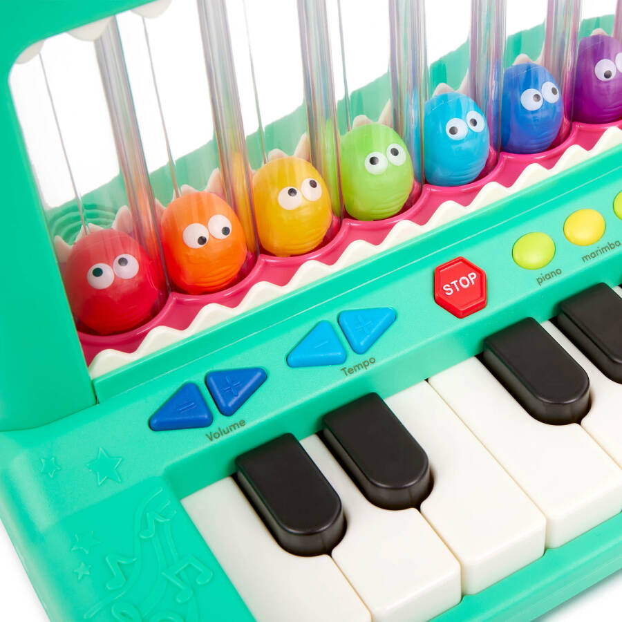 Battat Croco Pop Piano Toy Keyboard with Songs Sounds Lights, Baby and Toddler Toys - 16