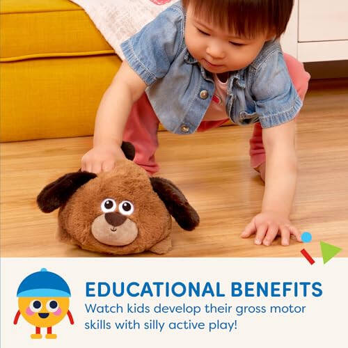 Battat – Plush Crawling Toy Dog – Interactive Stuffed Animal – Toy Puppy With Movement & Sounds – Tummy Time Toys For Toddlers – 12 Months + – Wag n' Waddle Pup - 3