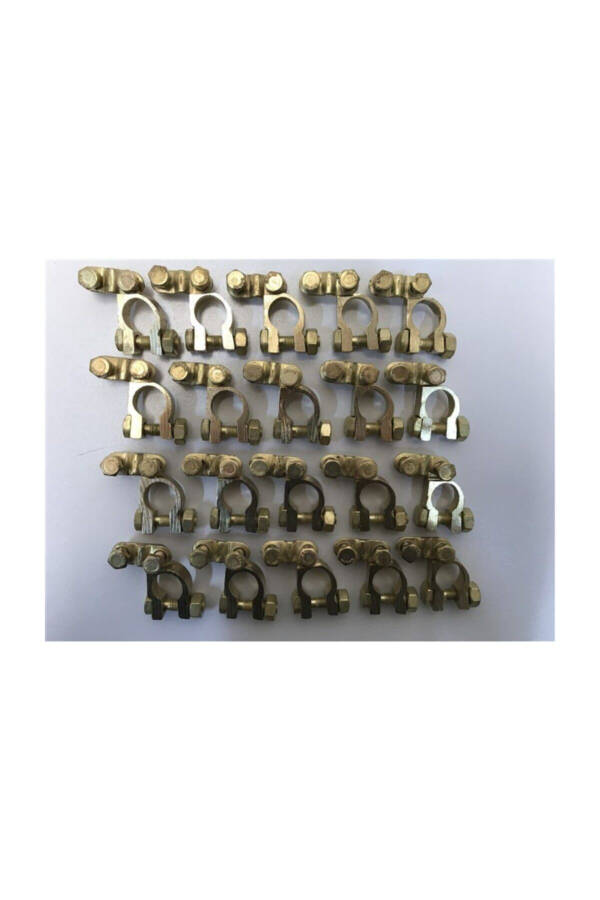 Battery Cutting Real Pole Head ( ) (-) 20 Piece Set Brass - 1