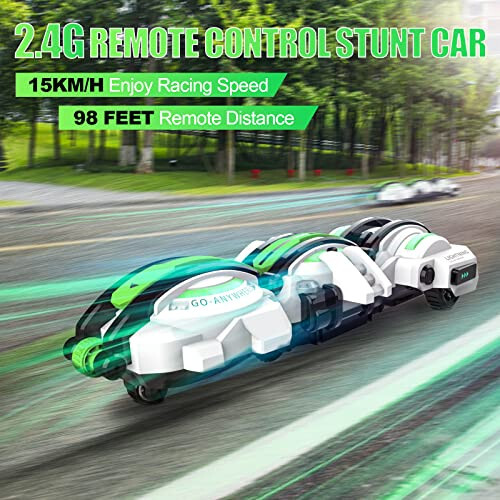 BAZADER RC Cars with LED Lights - Remote Control Car Snake 360° Roll Toys, Birthday for Kids Age 7 8 9 10 11+ Year Old, 2 Batteries 60+min, Indoor/Outdoor Toys for 6-12 yr Teen Boys - 6