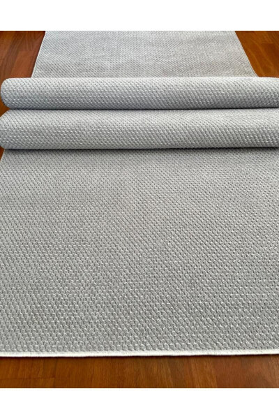 Bead Non-Slip Base Room Living Room Corridor Kitchen Rug Runner Grey - 11