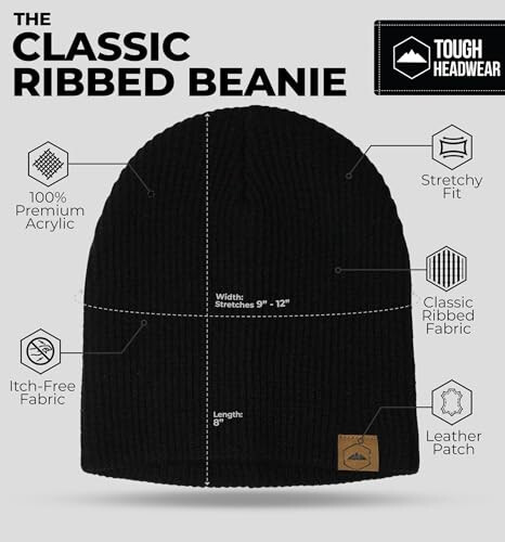 Beanie for Women - Warm Winter Hats for Men, Knit Hat for Cold Weather, Soft Ribbed Beanie Cap & Lightweight Toboggan Hats - 3