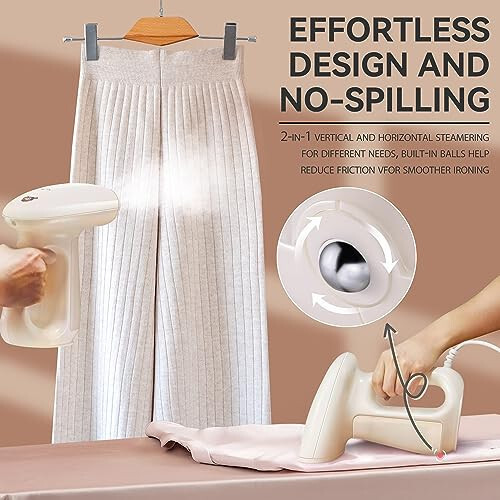 Bear Steamer for Clothes, Handheld Clothes Steamer, 1300W Strong Power Garment Steamer with 230ml Tank, Fast Heat-up, Auto-Off, Steam Iron Fabric Wrinkle Remover with Brush for Home and Travel - 3