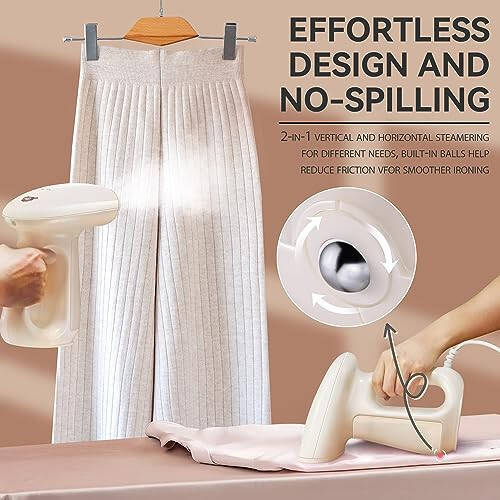 Bear Steamer for Clothes, Handheld Clothes Steamer, 1300W Strong Power Garment Steamer with 230ml Tank, Fast Heat-up, Auto-Off, Steam Iron Fabric Wrinkle Remover with Brush for Home and Travel - 3