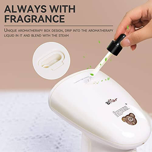 Bear Steamer for Clothes, Handheld Clothes Steamer, 1300W Strong Power Garment Steamer with 230ml Tank, Fast Heat-up, Auto-Off, Steam Iron Fabric Wrinkle Remover with Brush for Home and Travel - 4