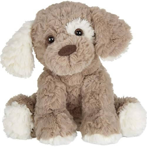 Bearington Beige and Brown Dog 11 Inch Stuffed Dog - Puppy Stuffed Animal - Plush Dog - 7