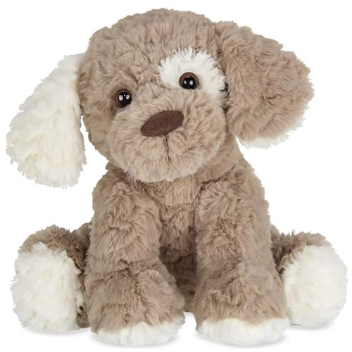 Bearington Beige and Brown Dog 11 Inch Stuffed Dog - Puppy Stuffed Animal - Plush Dog - 1