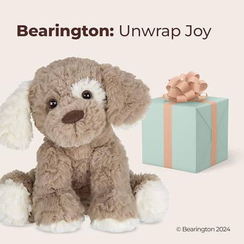 Bearington Beige and Brown Dog 11 Inch Stuffed Dog - Puppy Stuffed Animal - Plush Dog - 5