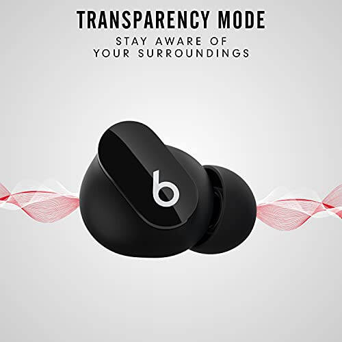 Beats Studio Buds - Gerçek Kablosuz Gürültü Önleme Kulaklıkları - Apple ve Android ile Uyumlu, Dahili Mikrofon, IPX4 Derecelendirmesi, Ter Dayanıklı Kulaklıklar, Sınıf 1 Bluetooth Kulaklıklar - Siyah - 3