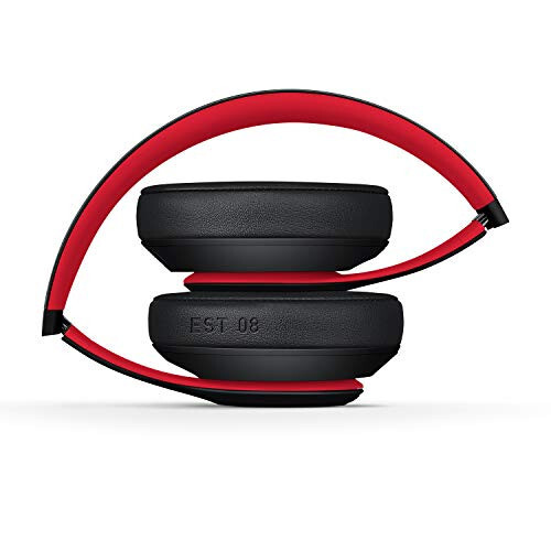 Beats Studio3 Wireless Noise Cancelling Over-Ear Headphones - Apple W1 Headphone Chip, Class 1 Bluetooth, 22 Hours of Listening Time, Built-in Microphone - Defiant Black-Red - 2