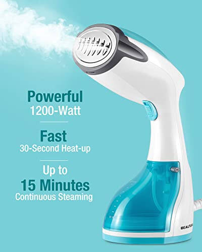 BEAUTURAL Steamer for Clothes, Portable Handheld Garment Fabric Wrinkles Remover, 30-Second Fast Heat-up, Auto-Off, Large Detachable Water Tank - 2