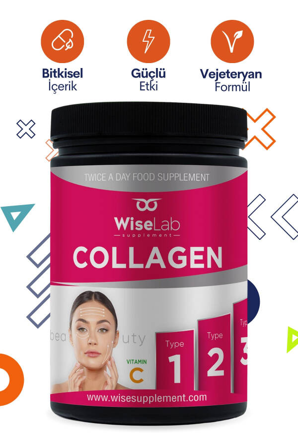 Beauty Collagen Powder 3 Types of Collagen Type 1, Type 2, Type 3 Vitamin C 300gr - 5