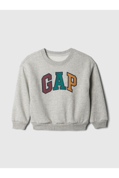 Bebek Erkek Gri Gap Logo Rahat Polar Sweatshirt - 5