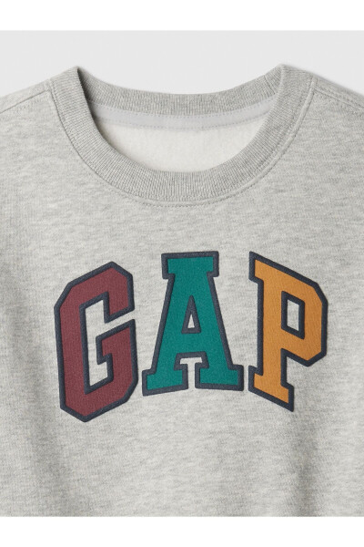 Bebek Erkek Gri Gap Logo Rahat Polar Sweatshirt - 6