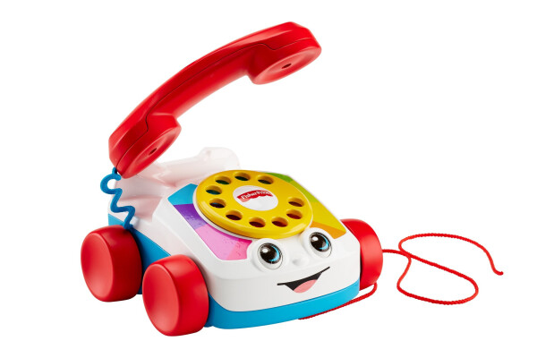 Bebek ve yürümeye başlayan çocuklar için döner kadranlı Fisher-Price Çıtır Telefon Çekme Oyuncak Telefon, 12+ ay - 3