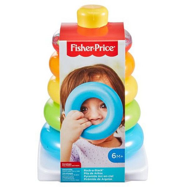 Bebekler için Yuvarlanan Tabanlı Fisher-Price Yüzük Istifleme Oyuncağı - 6