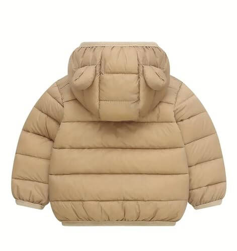 Bebeone Toddler Winter Coats Puffer Padded Jacket Baby Boys Girls Bear Hoods Down Jacket Light Weight Infant Outerwear - 2