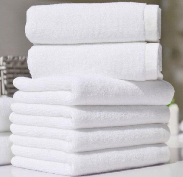 Bed Linen World Hotel Type 50x90 White Face Towel - 9