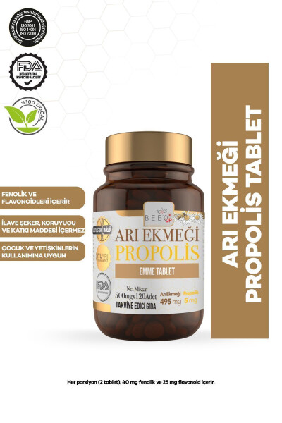 Bee'o Up Arı Ekmeği Propolis Emme Tableti 500mgx120 Adet - 2