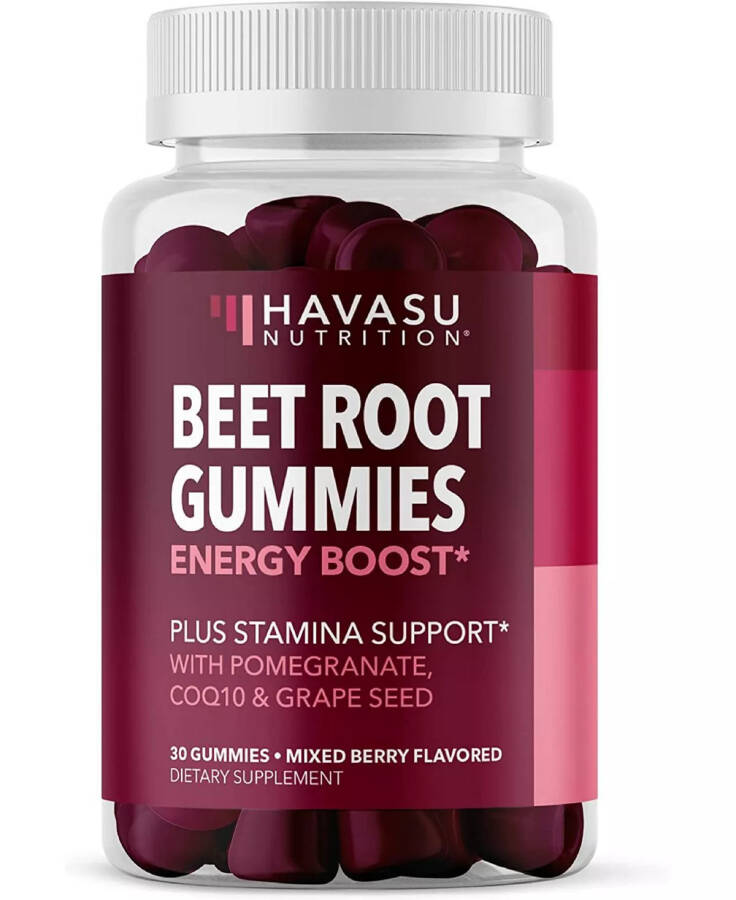 Beet Root + COQ10 Gummies with Pomegranate Extract - Nitric Oxide Booster for Vascular Health and Energy No Color - 1