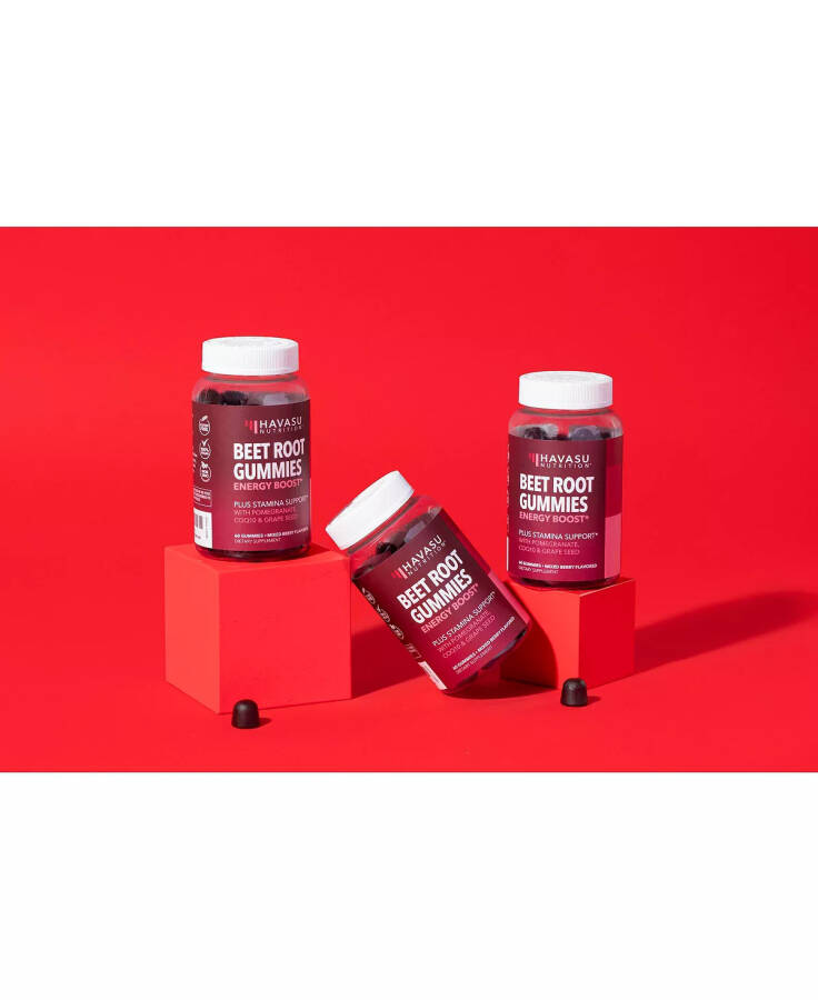 Beet Root + COQ10 Gummies with Pomegranate Extract - Nitric Oxide Booster for Vascular Health and Energy No Color - 5