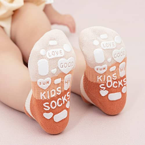 BEHELE Baby Grip Socks Toddler Non Slip Thin Mesh Infant Pointelle Eyelet Socks Unisex Girl Boy No Show Floor Ankle Socks - 33