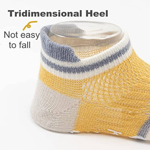 BEHELE Baby Grip Socks Toddler Non Slip Thin Mesh Infant Pointelle Eyelet Socks Unisex Girl Boy No Show Floor Ankle Socks - 10