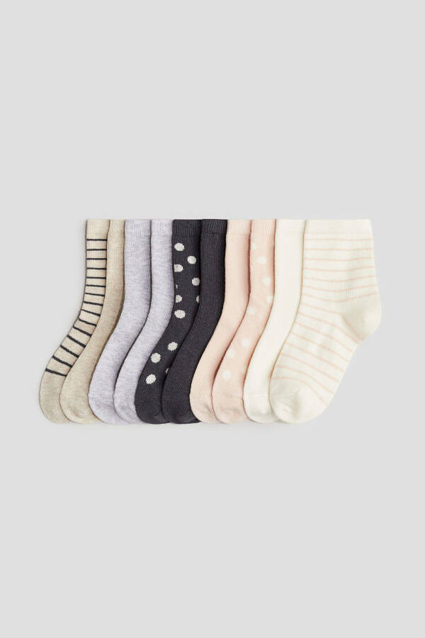 Beige 10-pack socks - 1