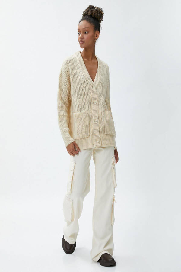 Beige Cardigan for Women - 1