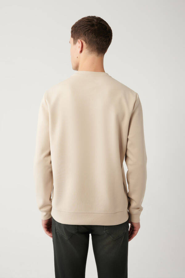 Beige Crewneck Sweatshirt - 4