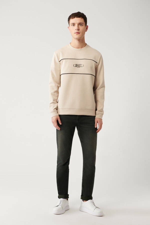 Beige Crewneck Sweatshirt - 6