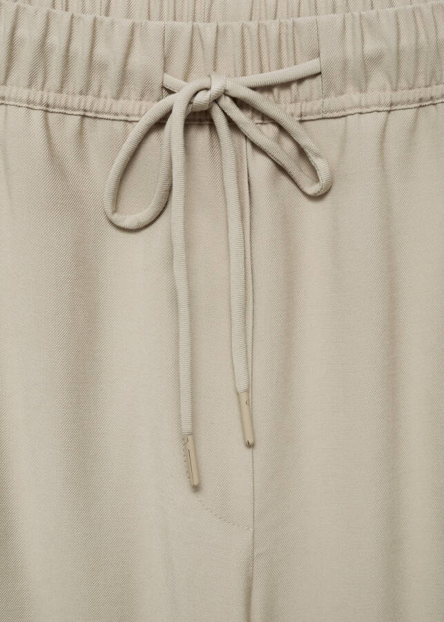 Beige drawstring jogger pants - 6